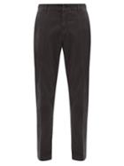 Matchesfashion.com White Sand - Stretch Cotton Slim Leg Chino Trousers - Mens - Navy