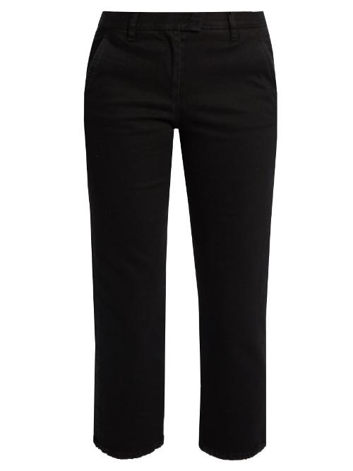 Masscob Frayed-hem Cotton-gabardine Trousers