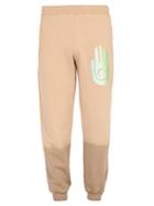 Matchesfashion.com Cottweiler - Cave Hand Print Cotton Track Pants - Mens - Beige