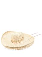 Matchesfashion.com Maison Michel - Brigite Chain-trimmed Straw Hat - Womens - Beige