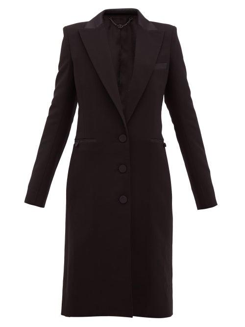 Matchesfashion.com Paco Rabanne - Single-breasted Wool-blend Coat - Womens - Black