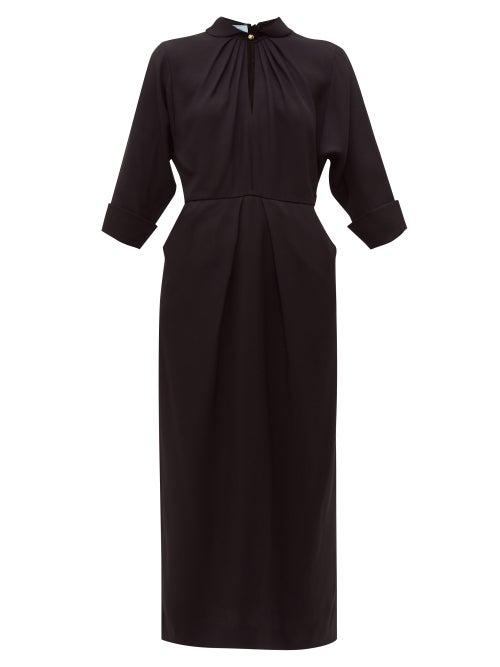 Matchesfashion.com Prada - Sable Midi Shift Dress - Womens - Black