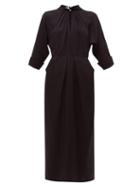 Matchesfashion.com Prada - Sable Midi Shift Dress - Womens - Black