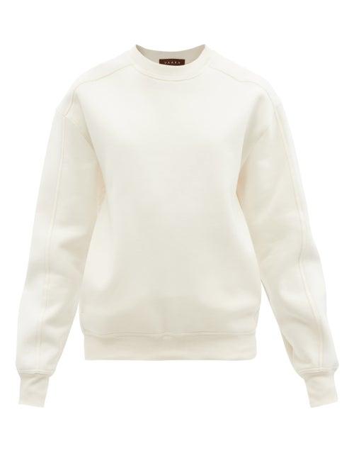 Ladies Activewear Vaara - Aurora Panelled Cotton-blend Sweatshirt - Womens - White