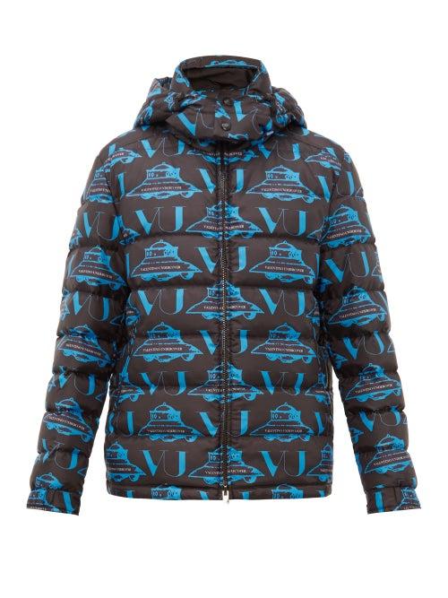 Matchesfashion.com Valentino - X Undercover Ufo Padded Shell Coat - Mens - Black Blue