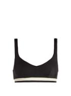 Matchesfashion.com Solid & Striped - The Katie Stripe Bikini Top - Womens - Black Cream