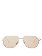 Matchesfashion.com Jacques Marie Mage - Reynold Aviator Titanium Sunglasses - Womens - Silver Multi