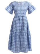 Matchesfashion.com Weekend Max Mara - Adorno Dress - Womens - Blue Print