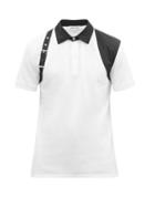 Matchesfashion.com Alexander Mcqueen - Harness Cotton-piqu Polo Shirt - Mens - White