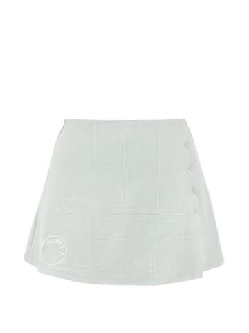 Marysia Sport - Steffi Scalloped-edge Skort - Womens - Light Blue / Grey