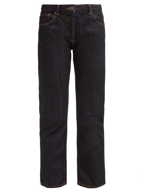 Matchesfashion.com The Row - Ashland Selvedge Denim Straight Leg Jeans - Womens - Dark Blue