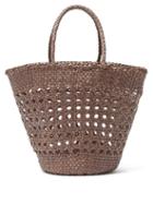 Matchesfashion.com Dragon Diffusion - Myra Woven Leather Basket Bag - Womens - Grey