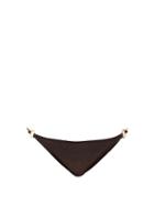Matchesfashion.com Heidi Klein - Solta Low-rise Metallic Bikini Briefs - Womens - Brown