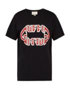 Matchesfashion.com Gucci - Logo Print Cotton T Shirt - Mens - Black Red