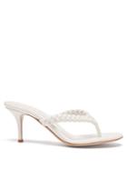 Gianvito Rossi - Tropea 40 Braided-leather Mule Sandals - Womens - White