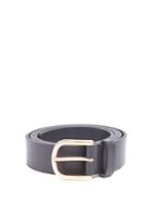 Maison Kitsuné Logo-debossed Leather Belt