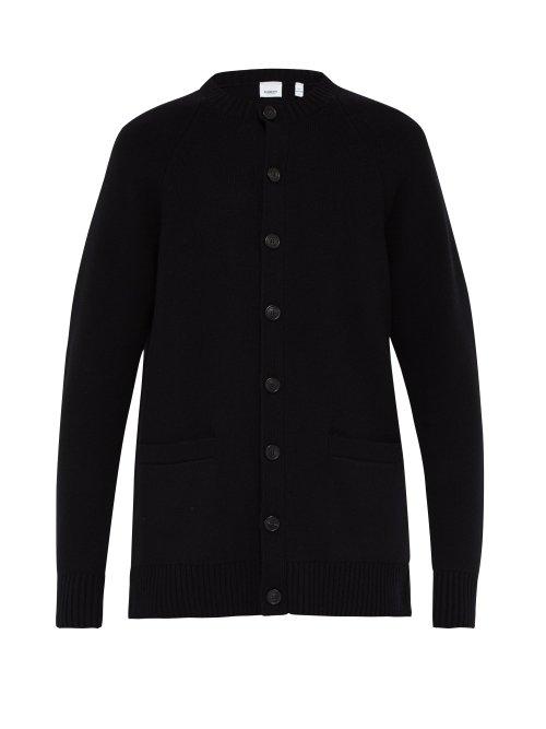 Matchesfashion.com Burberry - Long Line Cashmere Cardigan - Mens - Black