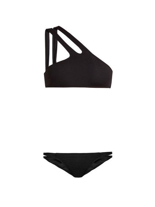 Matchesfashion.com Melissa Odabash - St Lucia One Shoulder Bikini - Womens - Black
