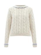 Shrimps - Jerry Cable-knit Sweater - Womens - Cream