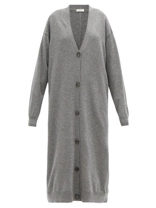 Matchesfashion.com The Row - Armando Longline Cashmere Cardigan - Womens - Dark Grey