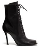 Matchesfashion.com Calvin Klein 205w39nyc - Windora Lace Up Leather Boots - Womens - Black