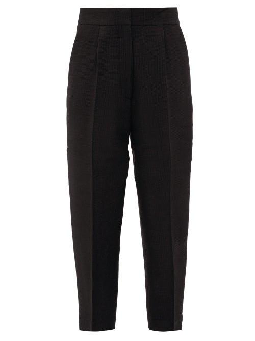 Matchesfashion.com Petar Petrov - Harvey Cropped Canvas Trousers - Womens - Black