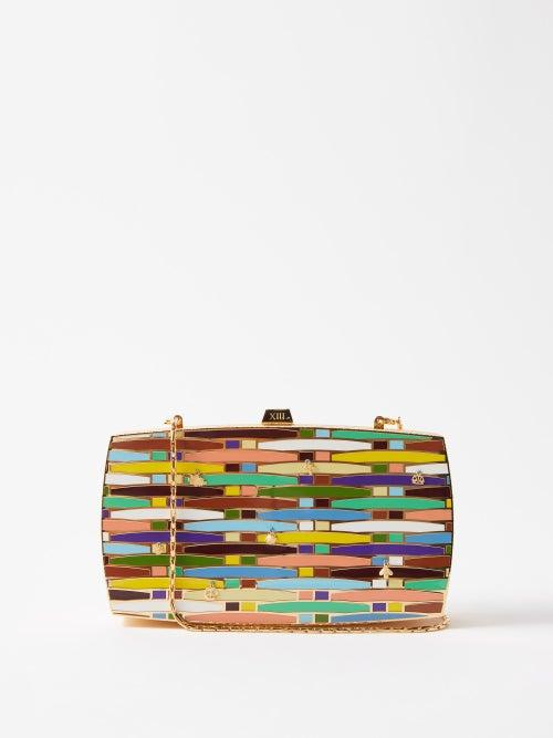 Carolina Bucci - X 13bc Woven Wishes Enamelled Metal Clutch - Womens - Multi
