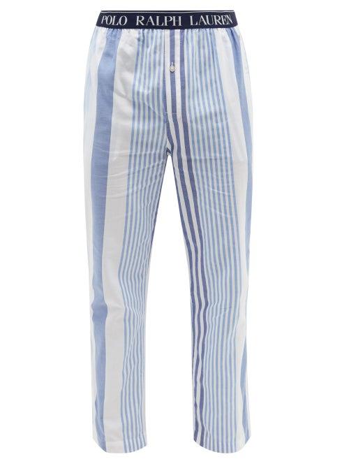 Polo Ralph Lauren - Logo-jacquard Striped Cotton-twill Pyjama Trousers - Mens - Blue White