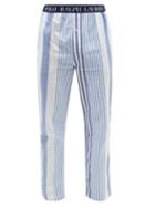 Polo Ralph Lauren - Logo-jacquard Striped Cotton-twill Pyjama Trousers - Mens - Blue White