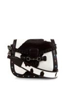 Gucci Lady Web Calf-hair And Leather Cross-body Bag