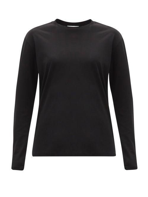 Matchesfashion.com Jil Sander - Long-sleeved Cotton-jersey T-shirt - Womens - Black
