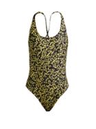 Matchesfashion.com Ganni - Caradonna Floral Print Swimsuit - Womens - Black
