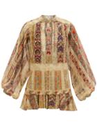 Matchesfashion.com Etro - Floral-print Silk Blouse - Womens - Beige Multi