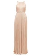 Matchesfashion.com Maria Lucia Hohan - Jayla Silk Tulle Crystal Embellished Gown - Womens - Light Pink