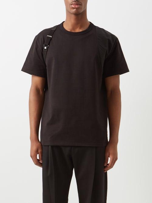 Alexander Mcqueen - Harness-strap Cotton-jersey T-shirt - Mens - Black