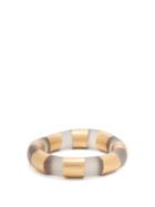 Matchesfashion.com Vanda Jacintho - Metallic Striped Resin Bracelet - Womens - Gold