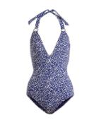 Matchesfashion.com Biondi - Masai Print Swimsuit - Womens - Blue Print