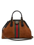 Gucci Linea Top Handle Suede Bag