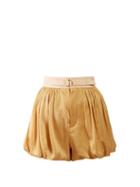 Matchesfashion.com Chlo - Dgrad Puffed Hem Seersucker Shorts - Womens - Gold