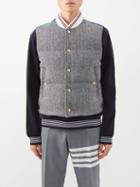 Thom Browne - Herringbone-wool Twill Down Gilet - Mens - Black White