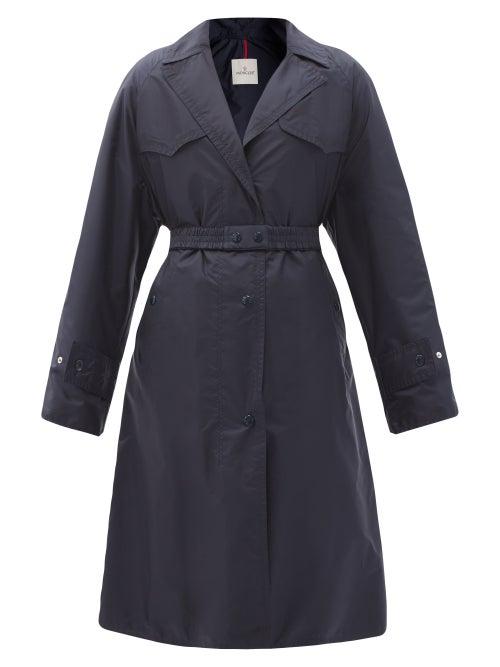 Matchesfashion.com Moncler - Rutilicus Belted Shell Trench Coat - Womens - Navy