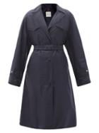 Matchesfashion.com Moncler - Rutilicus Belted Shell Trench Coat - Womens - Navy