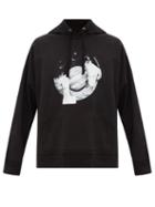 Matchesfashion.com Valentino - Jupiter-print Cotton-jersey Hooded Sweatshirt - Mens - Black