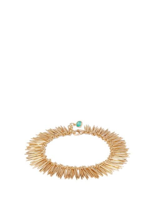 Matchesfashion.com Ileana Makri - Grass Leaves 18kt Gold Bracelet - Womens - Yellow Gold