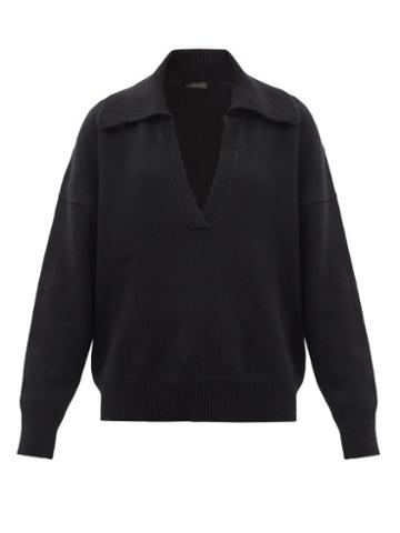 Made In Tomboy - Musa Cashmere Polo Sweater - Womens - Black