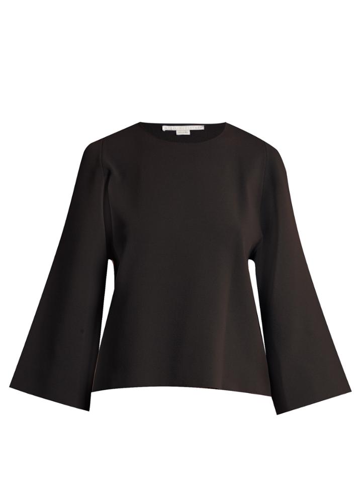 Stella Mccartney Round-neck Slashed-sleeve Sweater