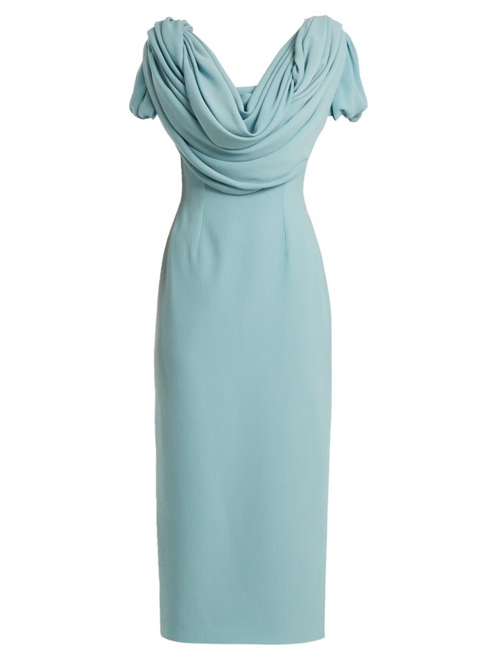 Emilia Wickstead Gene Cowl-neck Crepe Dress
