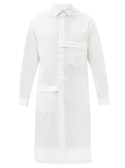 Matchesfashion.com Y-3 - Elongated Cotton-blend Shirt - Mens - White