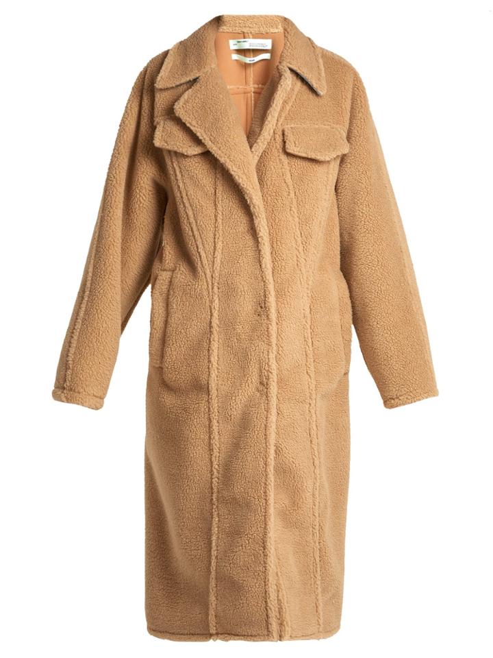 Off-white Faux-shearling Coat