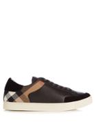 Burberry Rettford Panelled Low-top Leather Trainers